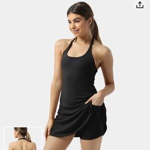 Halara In My Feels Halter Exercise Dress